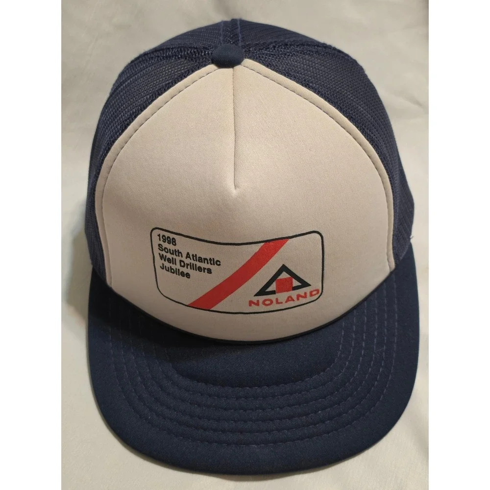 Vintage 1998 South Atlantic Well Drillers Jubilee Noland Trucker Hat Navy Blue‎